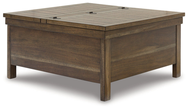 Moriville Coffee Table with 2 End Tables in Grayish Brown - PKG015592