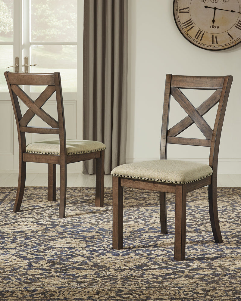 Moriville Counter Height Dining Table and 4 Barstools with Storage in Grayish Brown - PKG002107