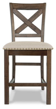 Moriville Counter Height Dining Table and 6 Barstools in Grayish Brown - PKG014920