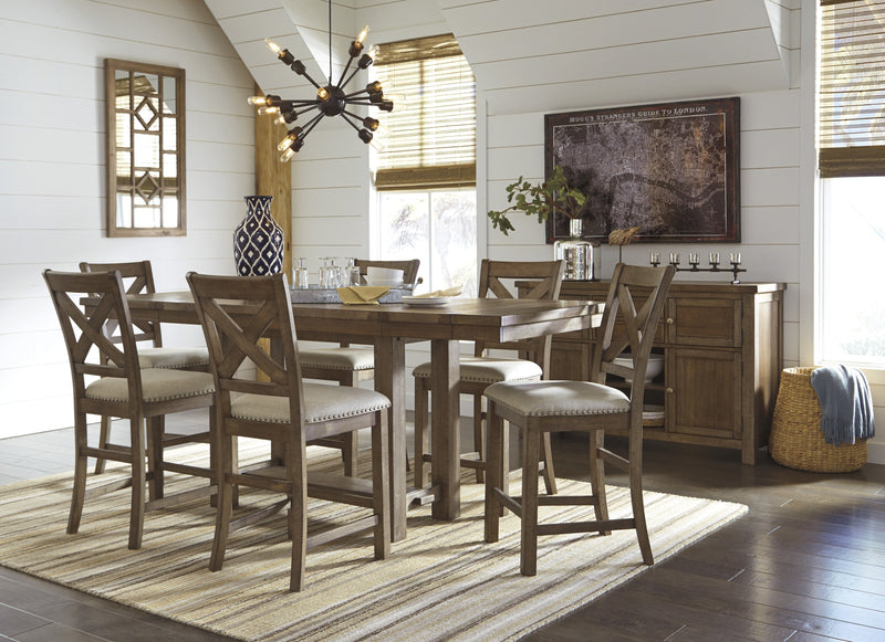 Moriville Grayish Brown Counter Height Set - Gate FurnitureCounter Height Set