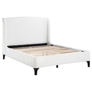 Mosby Upholstered Eastern King Wingback Bed Snow - 306020KE