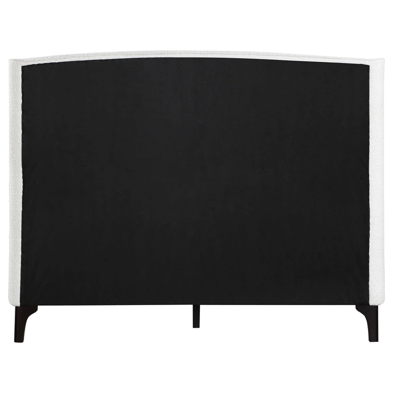 Mosby Upholstered Eastern King Wingback Bed Snow - 306020KE