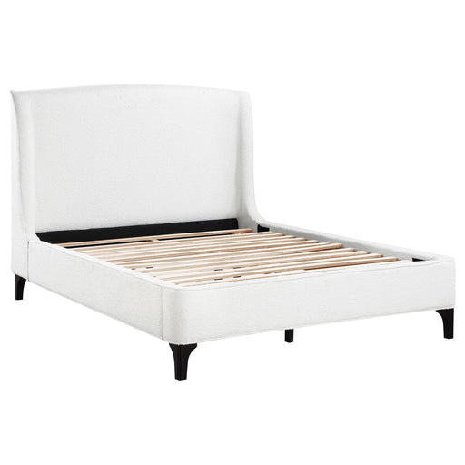 Mosby Upholstered Queen Wingback Bed Snow - 306020Q