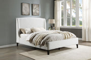 Mosby Upholstered Queen Wingback Bed Snow - 306020Q