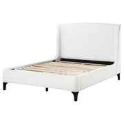 Mosby Upholstered Queen Wingback Bed Snow - 306020Q