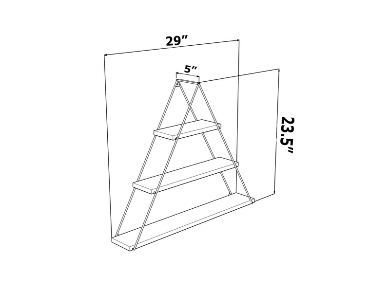 Moset Triangle Shelf in Oak-Yellow - 760-MOS-MT191004