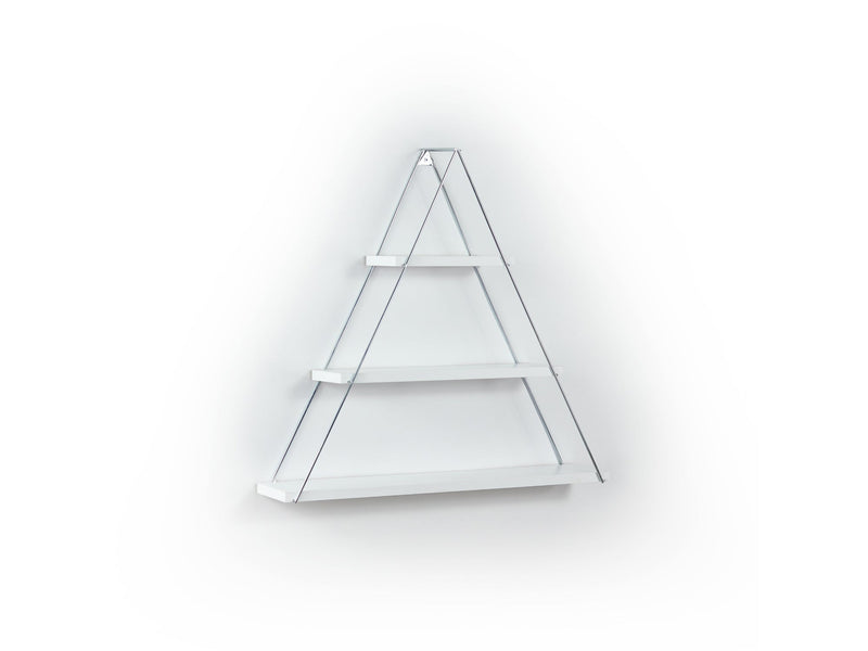 Moset Triangle Shelf in Walnut-Chrome - 760-MOS-MT191001
