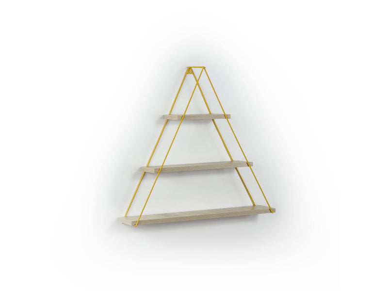 Moset Triangle Shelf in Walnut-Chrome - 760-MOS-MT191001
