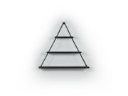 Moset Triangle Shelf in White-Chrome - 760-MOS-MT191003