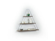 Moset Triangle Shelf in White-Chrome - 760-MOS-MT191003