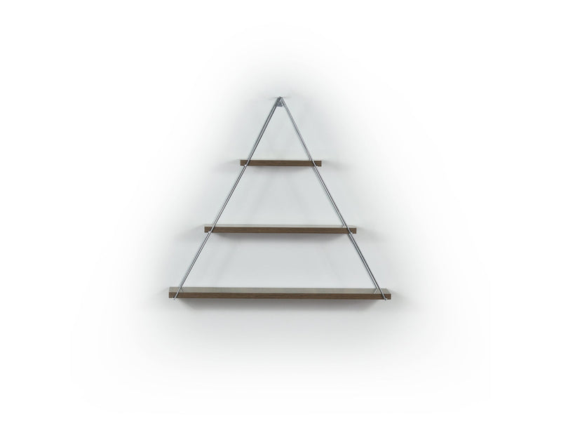 Moset Triangle Shelf in White-Chrome - 760-MOS-MT191003