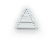Moset Triangle Shelf in White-Chrome - 760-MOS-MT191003