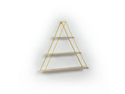 Moset Triangle Shelf in White-Chrome - 760-MOS-MT191003