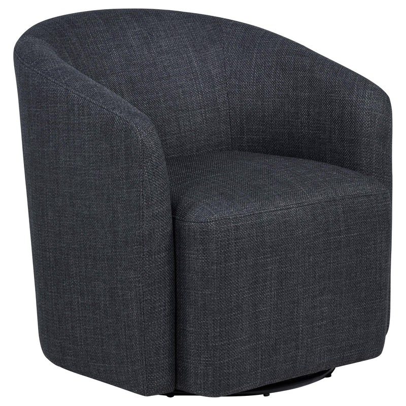 Mossbrook Fabric Upholstered Swivel Accent Chair Anthracite - 903223