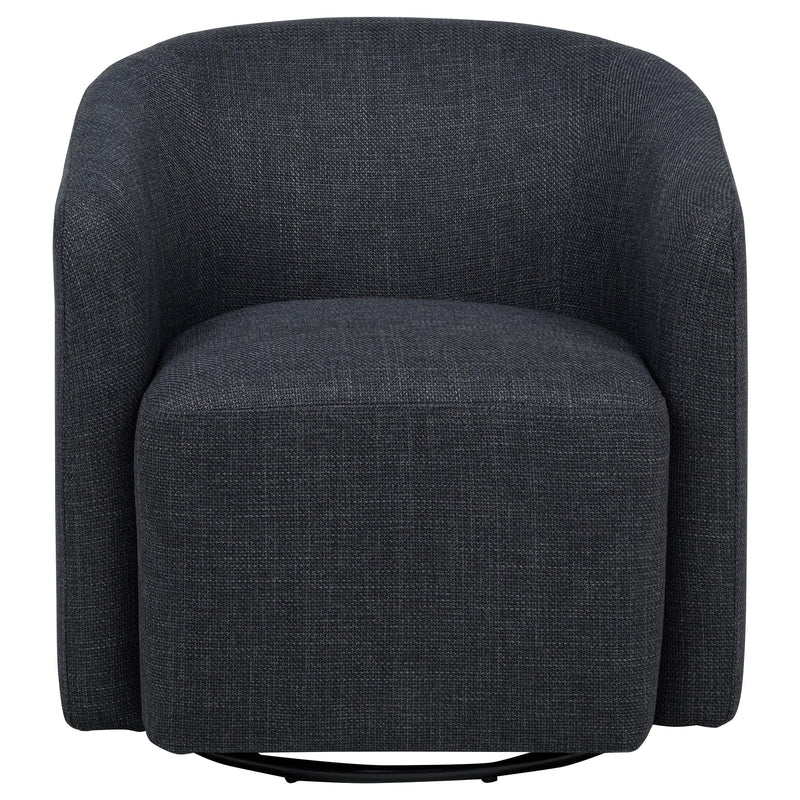 Mossbrook Fabric Upholstered Swivel Accent Chair Anthracite - 903223