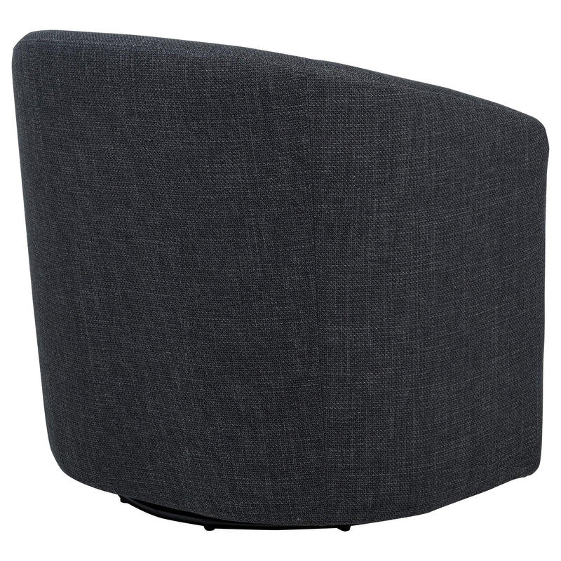 Mossbrook Fabric Upholstered Swivel Accent Chair Anthracite - 903223