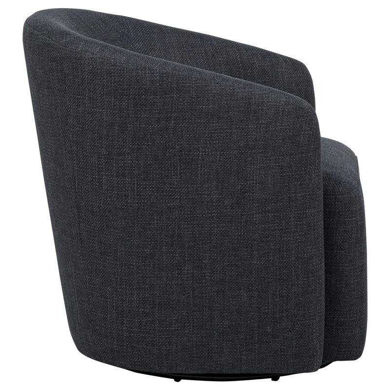 Mossbrook Fabric Upholstered Swivel Accent Chair Anthracite - 903223