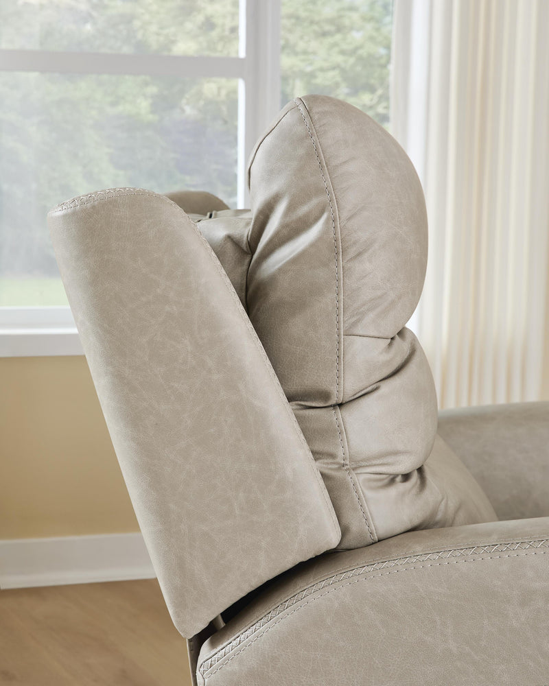 Motion-Max Stonewash Swivel Glider Power Recliner - PCU1550095