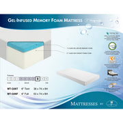 MT-G06F 6" Full Gel-Infused Memory Foam Mattress - MT-G06F