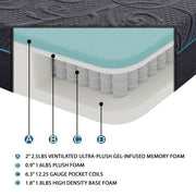 MT-H11EK 11" Eastern King Gel-Infused Memory Foam Hybrid Mattress - MT-H11EK