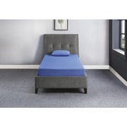 MT-PG07BLT 7" Blue Twin Gel-Infused Memory Foam Mattress and Pillow Set - MT-PG07BLT