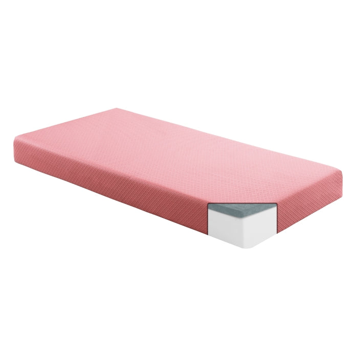 MT-PG07PKF 7" Pink Full Gel-Infused Memory Foam Mattress and Pillow Set - MT-PG07PKF