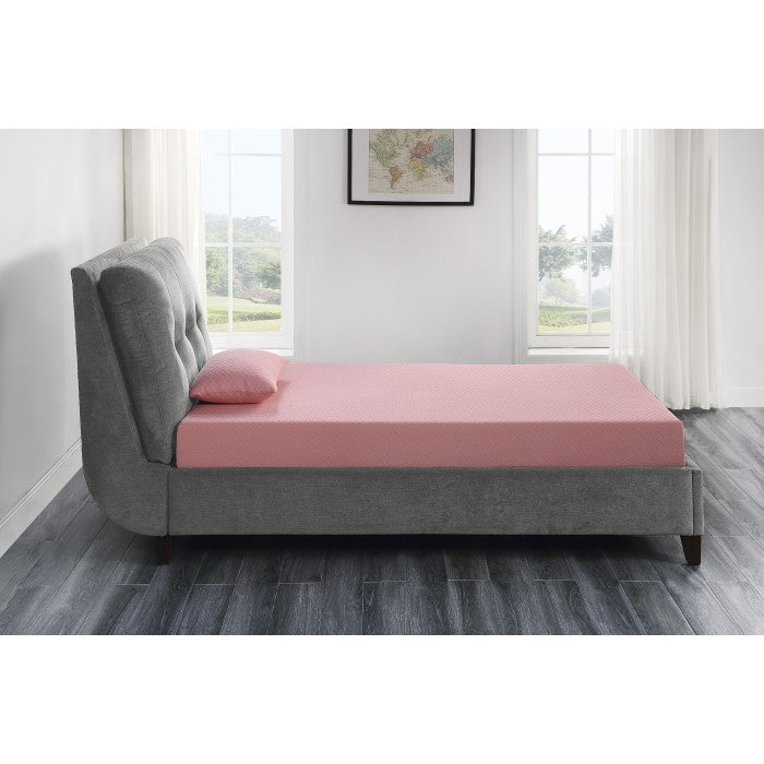 MT-PG07PKF 7" Pink Full Gel-Infused Memory Foam Mattress and Pillow Set - MT-PG07PKF