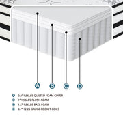 MT-PH12CK 12" California King Hybrid Mattress - MT-PH12CK
