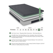 MT-UNG11CK 11" California King Green Tea Gel-Infused Memory Foam Mattress - MT-UNG11CK