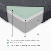 MT-UNG11F 11" Full Green Tea Gel-Infused Memory Foam Mattress - MT-UNG11F