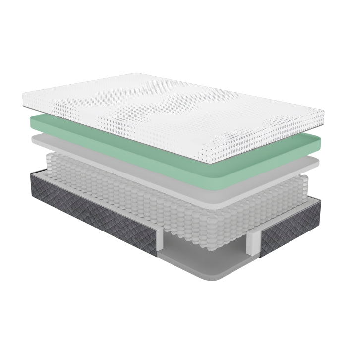 MT-UNH12Q 12" Queen Green Tea Gel-Infused Memory Foam Hybrid Mattress - MT-UNH12Q