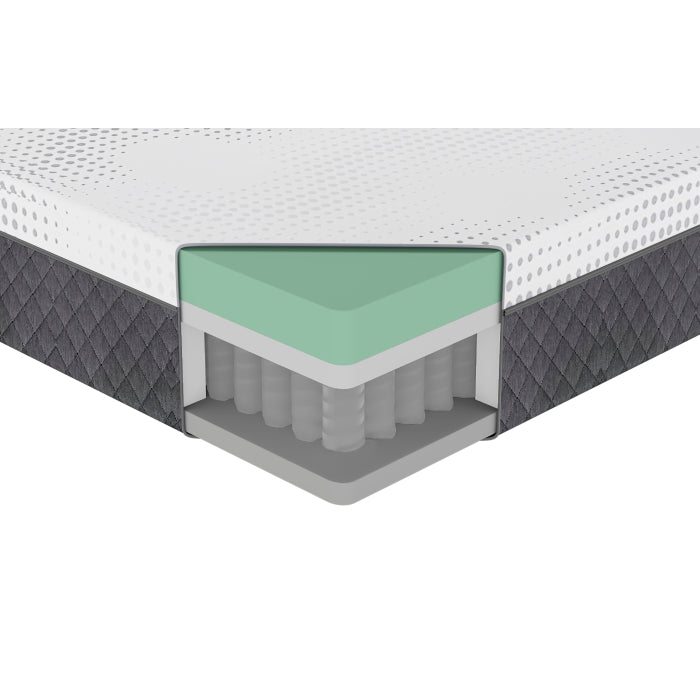 MT-UNH12Q 12" Queen Green Tea Gel-Infused Memory Foam Hybrid Mattress - MT-UNH12Q