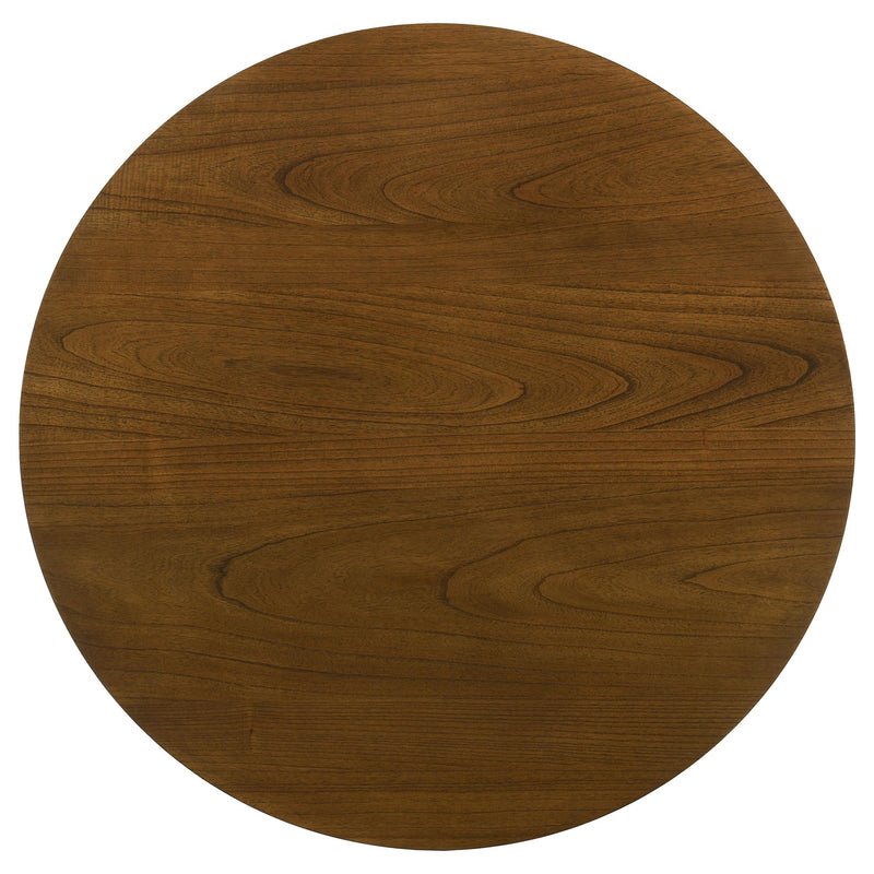 Mueller 5-piece 48-inch Round Dining Set Brown and Beige - 193580-S5
