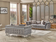 Munich 3-pieces (Sofa & Loveseat & Chair) Livingroom Set Grey in Grey - 101-MUN-TRK375-321