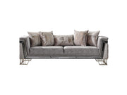 Munich 3-pieces (Sofa & Loveseat & Chair) Livingroom Set Grey in Grey - 101-MUN-TRK375-321