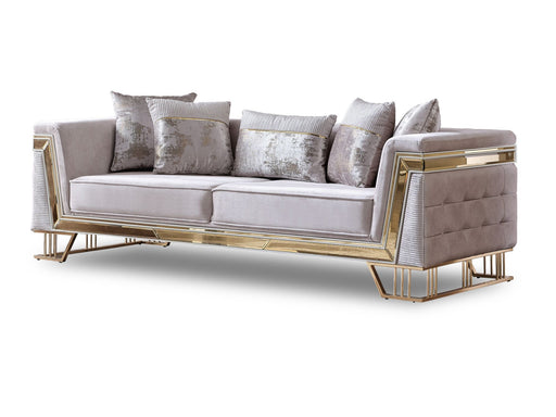 Munich Stationary Sofa Cream in Cream - 101-MUN-TRK276-3