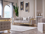Munich Stationary Sofa Cream in Cream - 101-MUN-TRK276-3