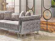 Munich Stationary Sofa Grey in Grey - 101-MUN-TRK375-3