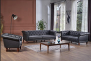 Muse 3 Seat Sleeper (Muse Grey Pu) 2 Pieces - Gate FurnitureSleeper Sofa