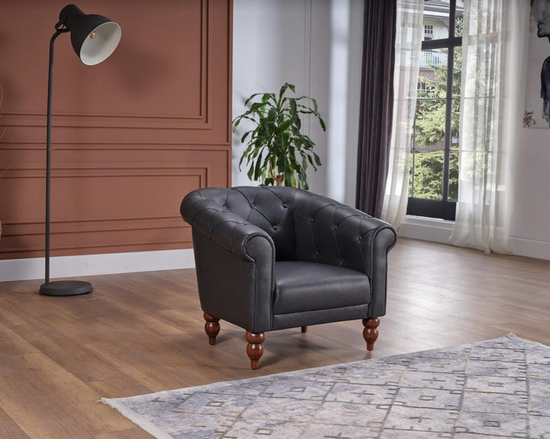 Muse Sleeper (Muse Grey Pu) Living Room Set - Gate FurnitureLiving Room Set
