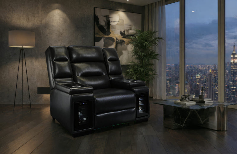 Mvp Blanche Black Power Recliner With Power Headrest - MVP-BLANCHE BLK-P2 R