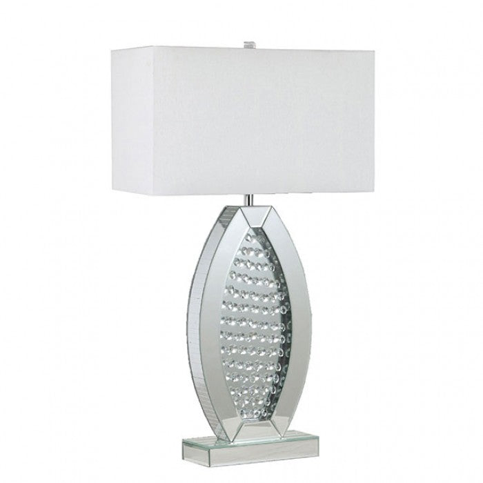 Myda Silver/White Table Lamp - L74001