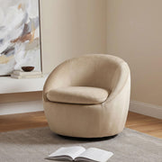 Myernick Velvet Upholstered Swivel Accent Chair Camel - 903228