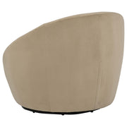 Myernick Velvet Upholstered Swivel Accent Chair Camel - 903228