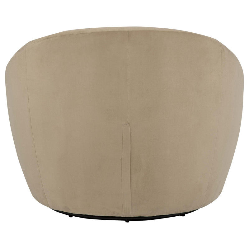 Myernick Velvet Upholstered Swivel Accent Chair Camel - 903228