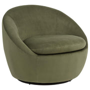 Myernick Velvet Upholstered Swivel Accent Chair Olive - 903229