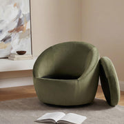 Myernick Velvet Upholstered Swivel Accent Chair Olive - 903229
