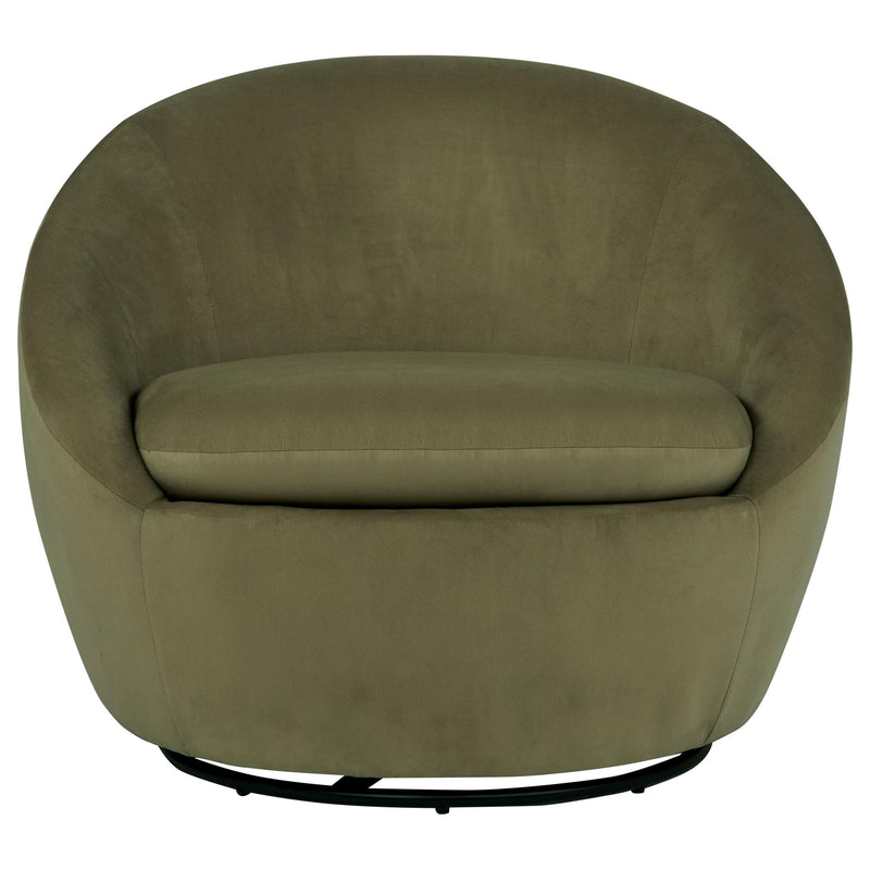 Myernick Velvet Upholstered Swivel Accent Chair Olive - 903229