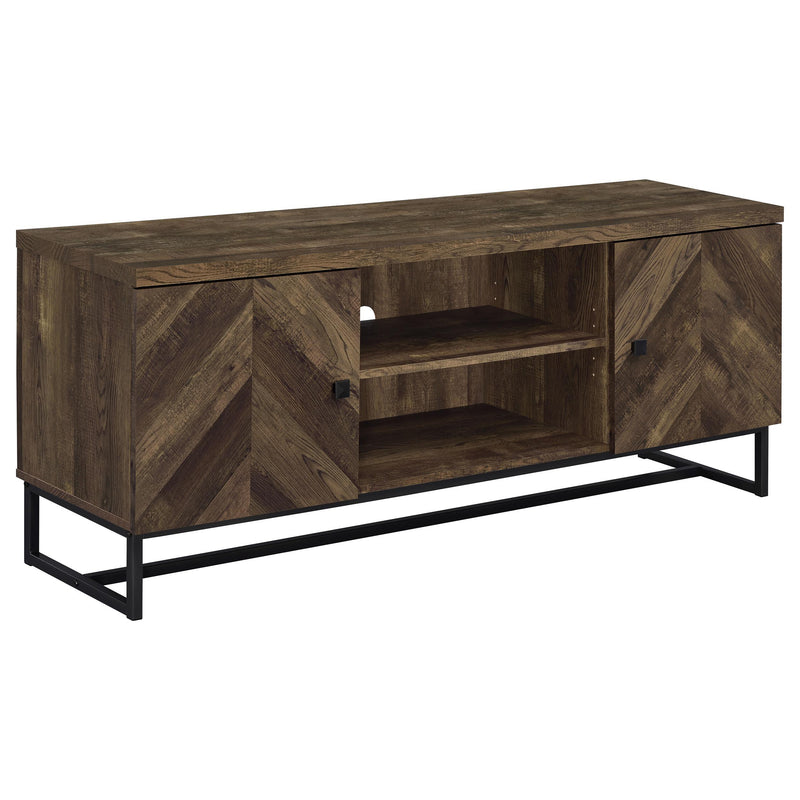 Myles 2-door Engineered Wood 60-inch TV Stand Rustic Oak - 736052