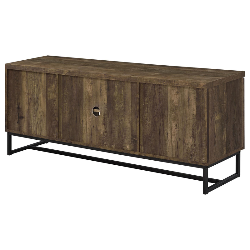 Myles 2-door Engineered Wood 60-inch TV Stand Rustic Oak - 736052